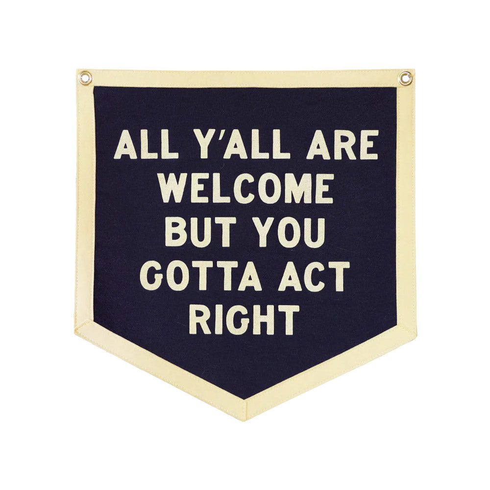 Oxford Pennant All Y'all Are Welcome Camp Flag