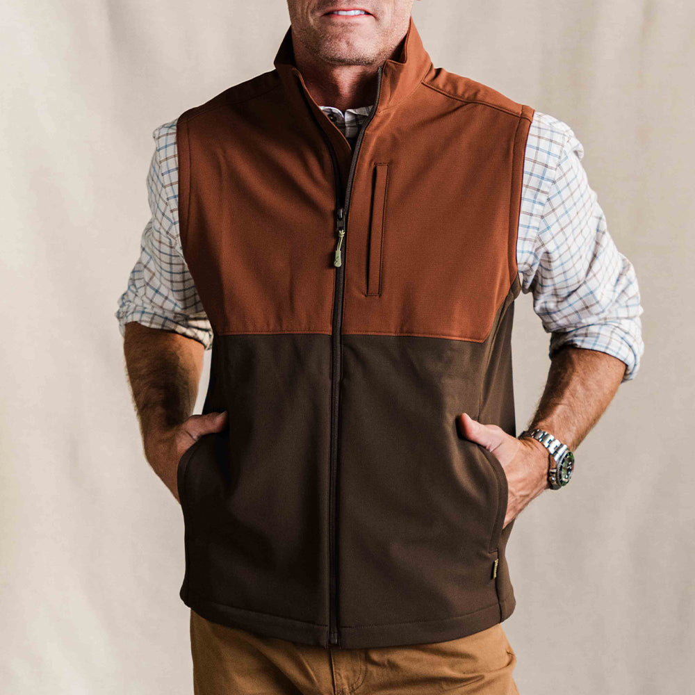 TSG Speyside Softshell Vest (Cognac/Rustic Olive)