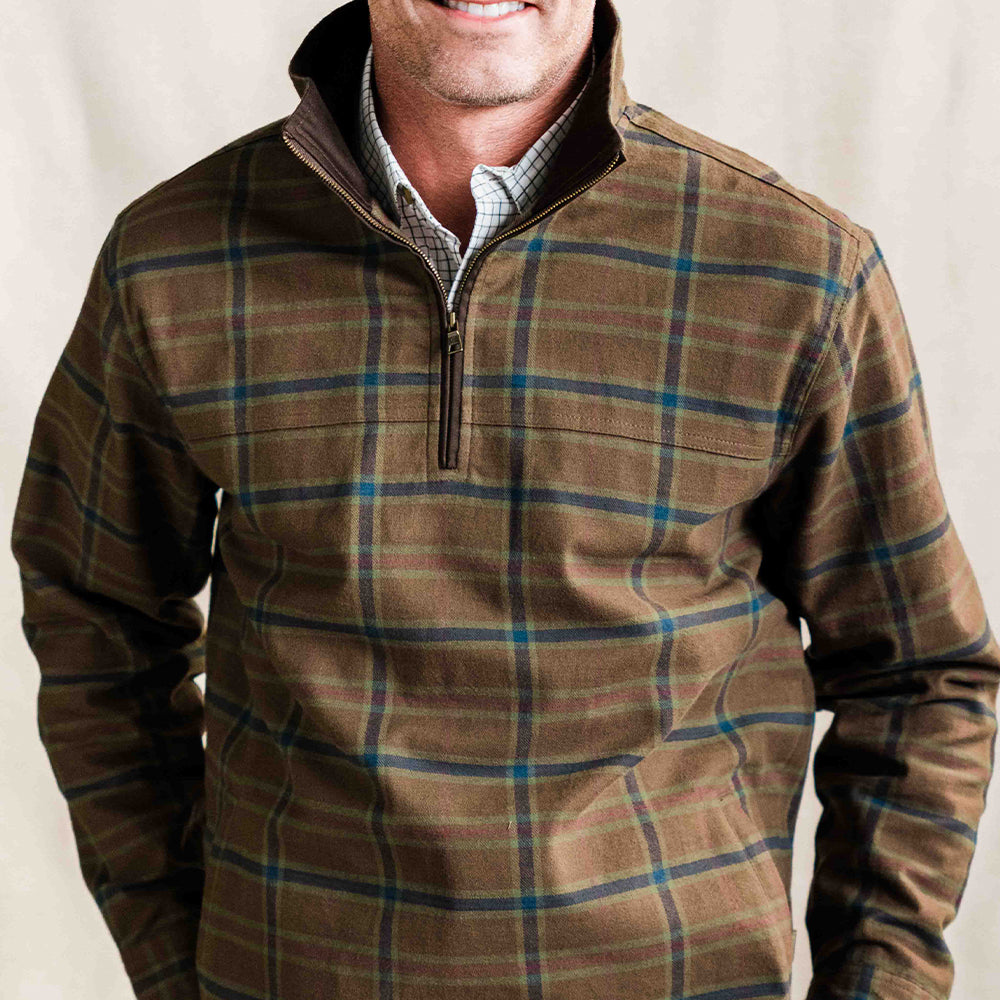 TSG Thames Flannel Half-Zip Pullover (Quinn Check)