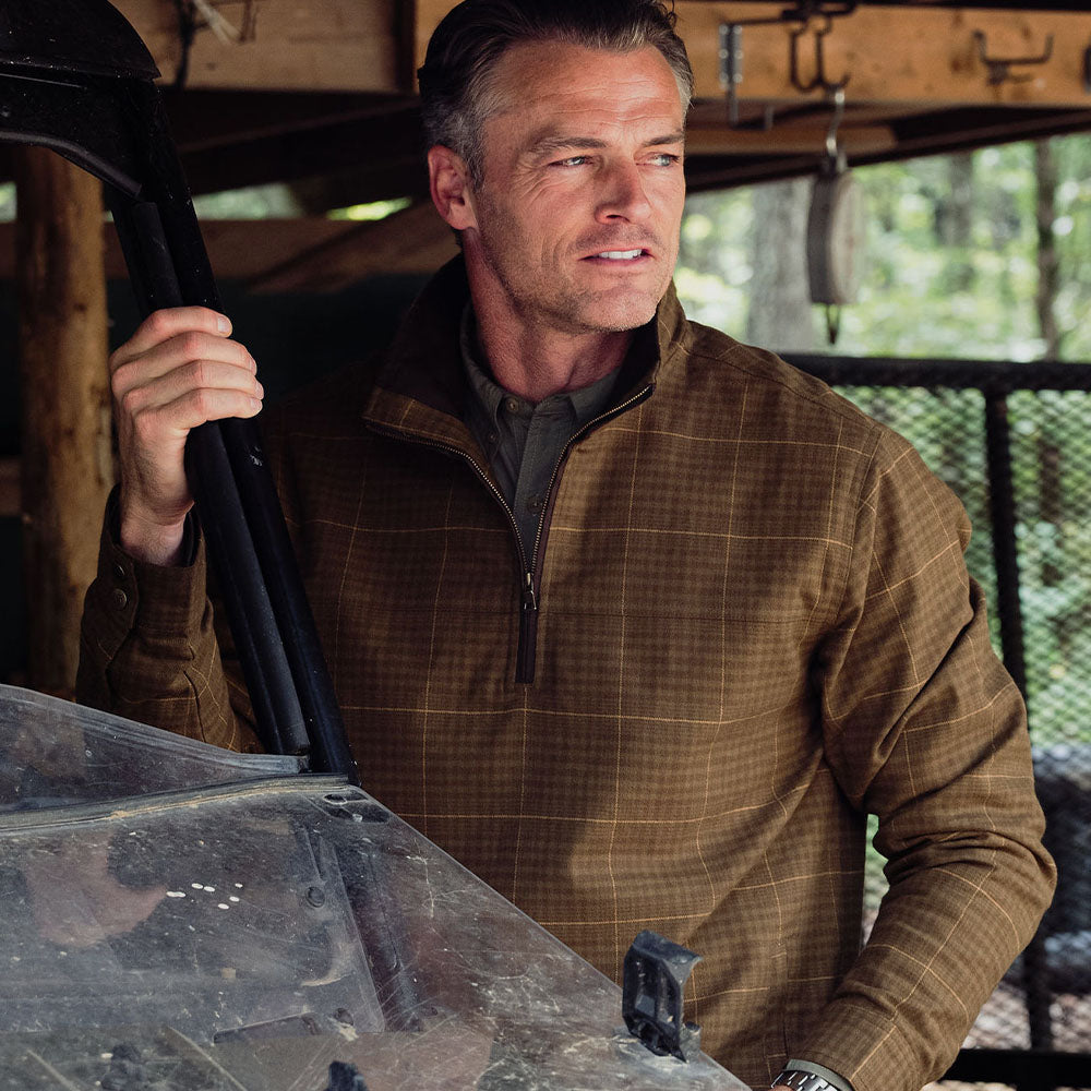 TSG Thames Flannel Half-Zip Pullover (Beech Plaid)