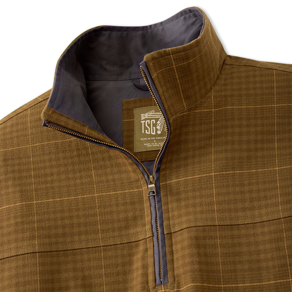 TSG Thames Flannel Half-Zip Pullover (Beech Plaid)