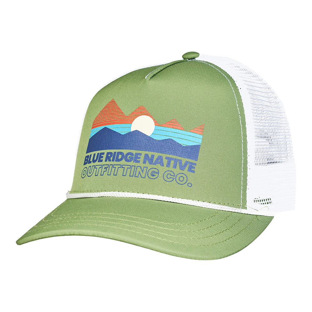 Blue Ridge Native Rope Trucker Hat (Avocado)