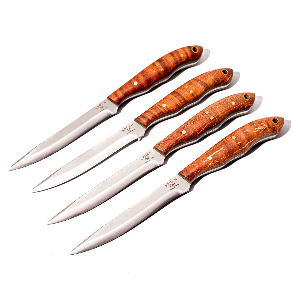 Woody's Nomad Curly Maple Steak Knives