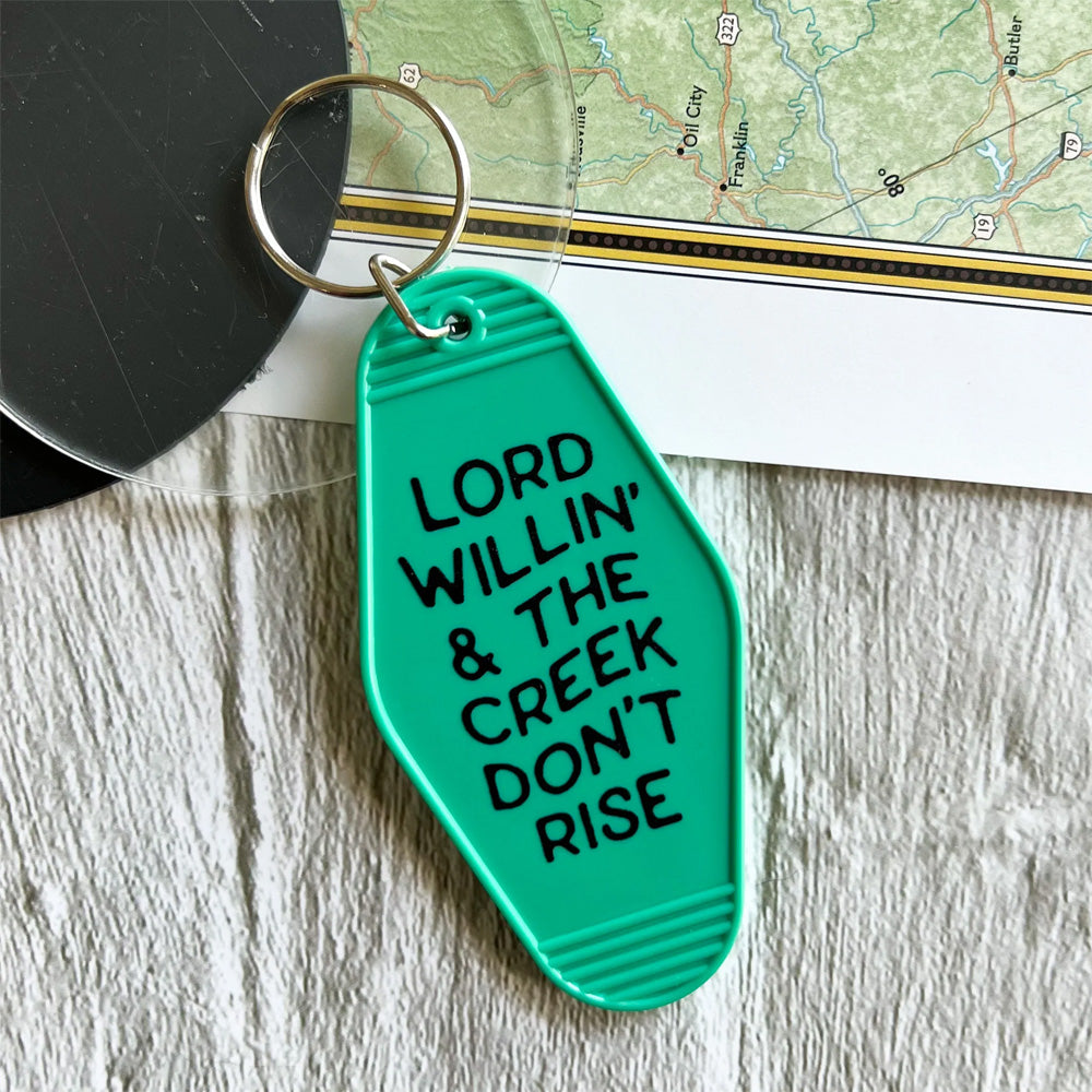 Hippie's Daughter Creek Don't Rise Motel Keychain