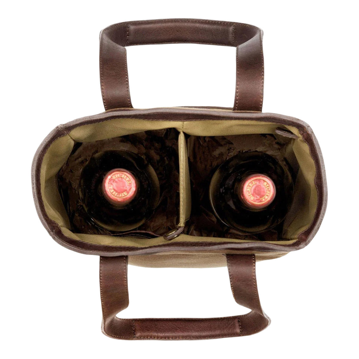 Mission Mercantile Waxed Canvas Two Bottle Tote