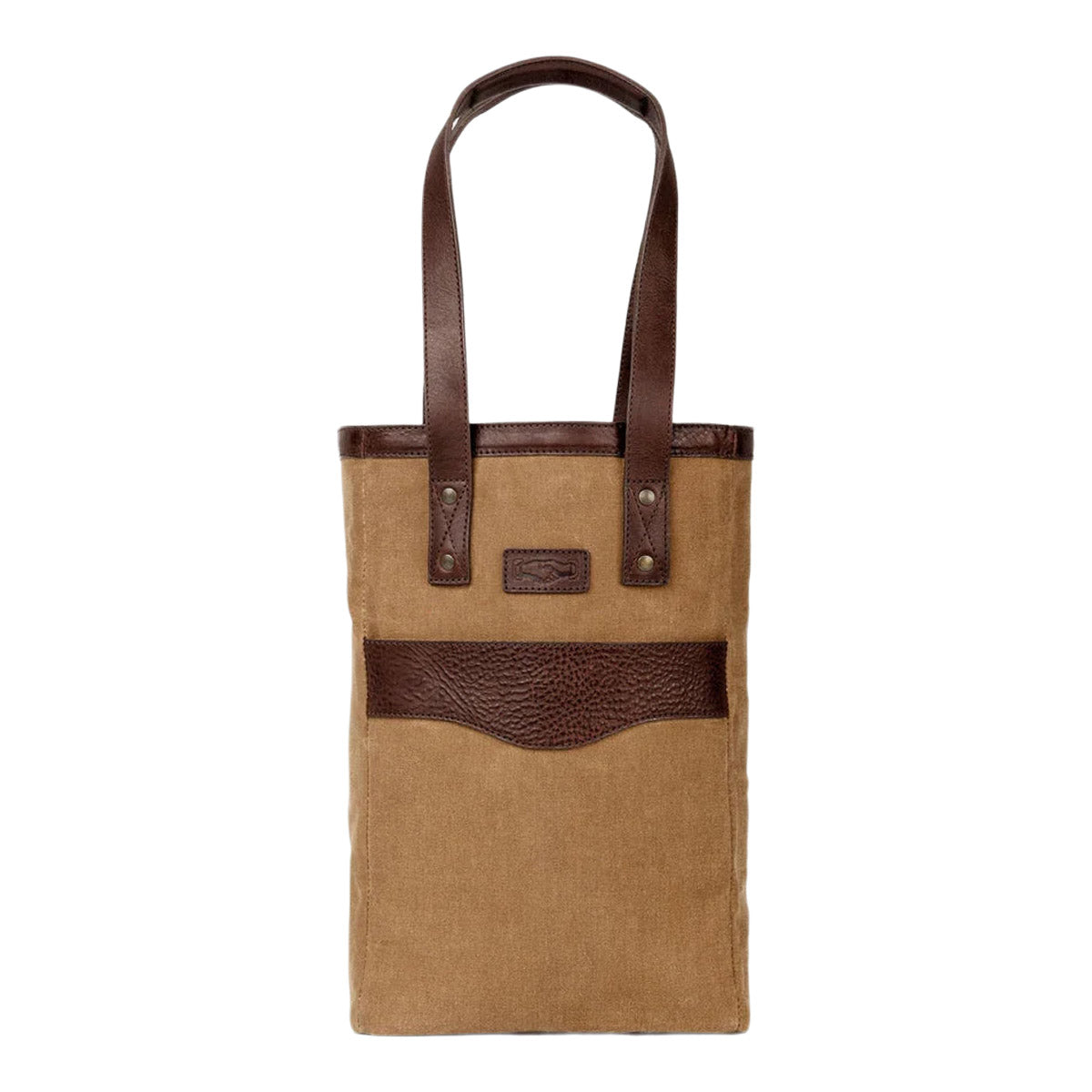 Mission Mercantile Waxed Canvas Two Bottle Wine Tote