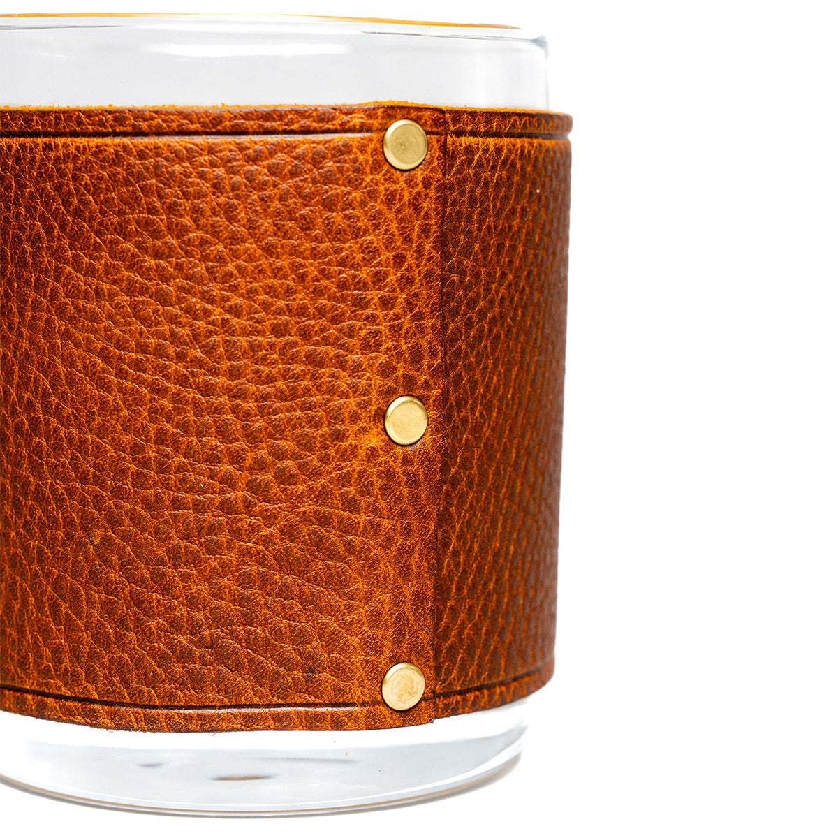 Traveller Leather Rocks Glass Set