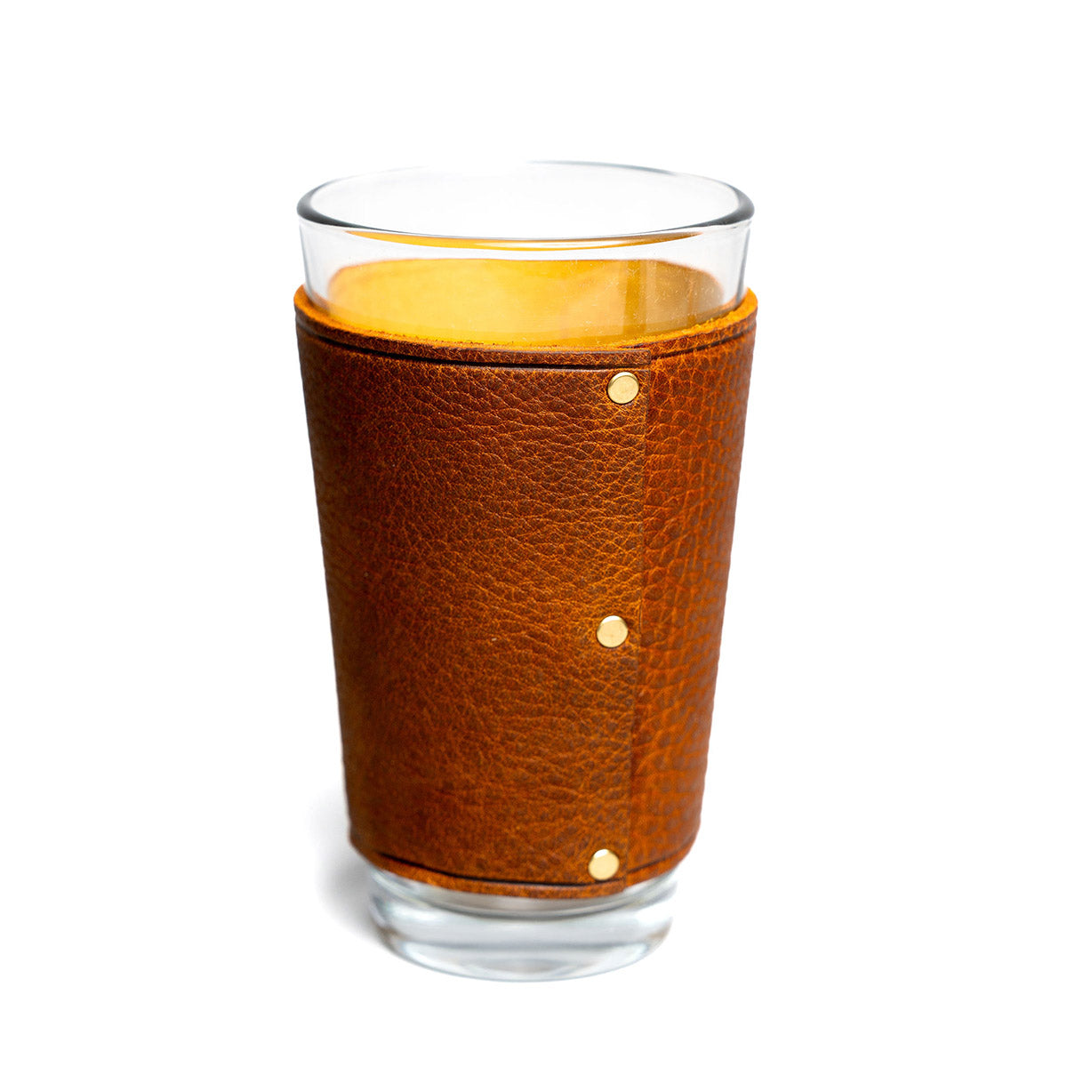 Traveller Leather Pint Glass Set