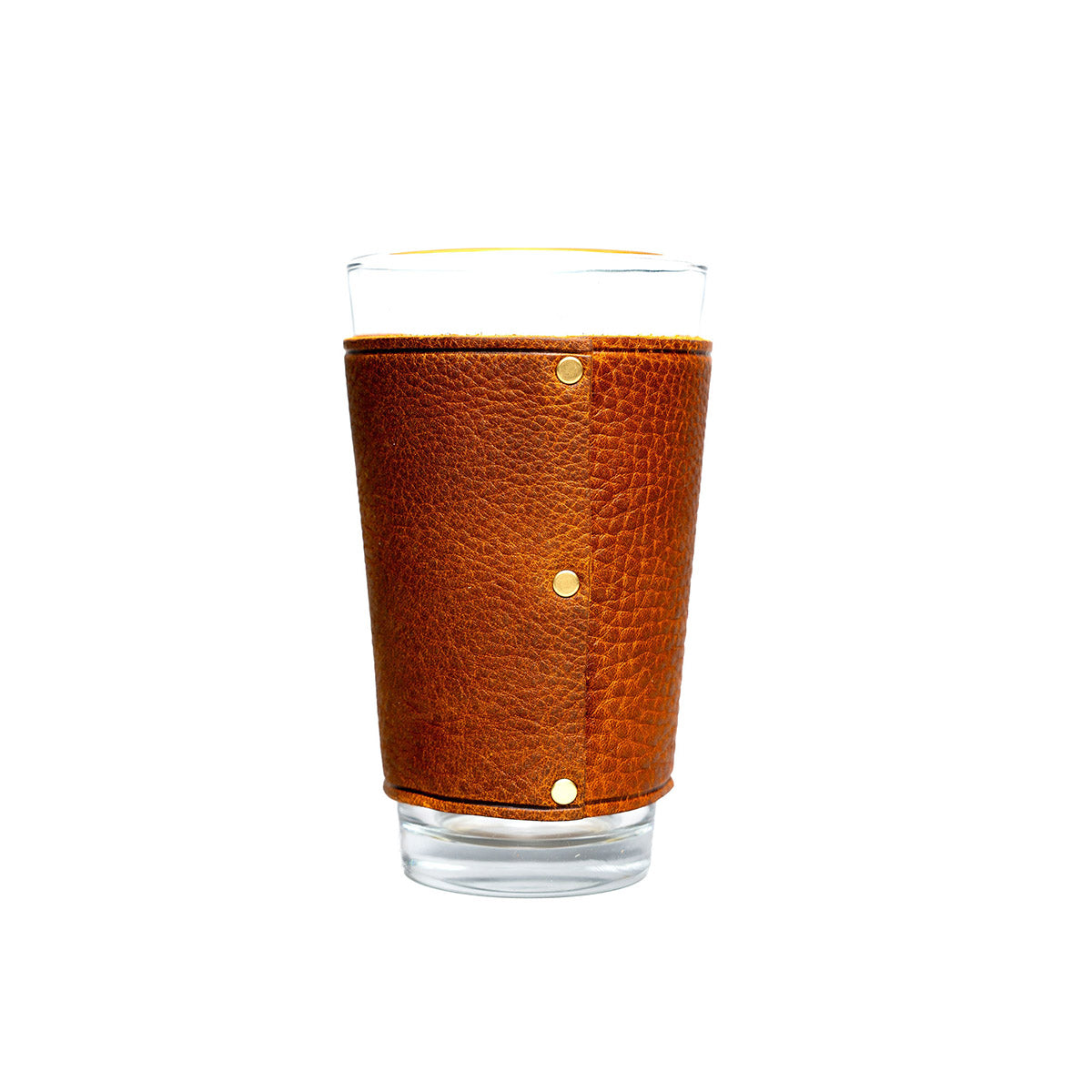 Traveller Leather Pint Glass Set