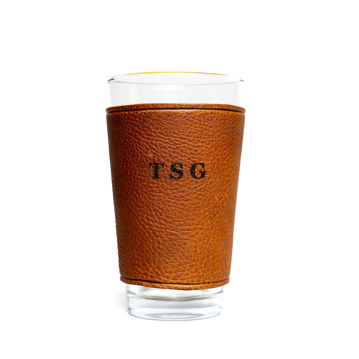 Traveller Leather Pint Glass Set