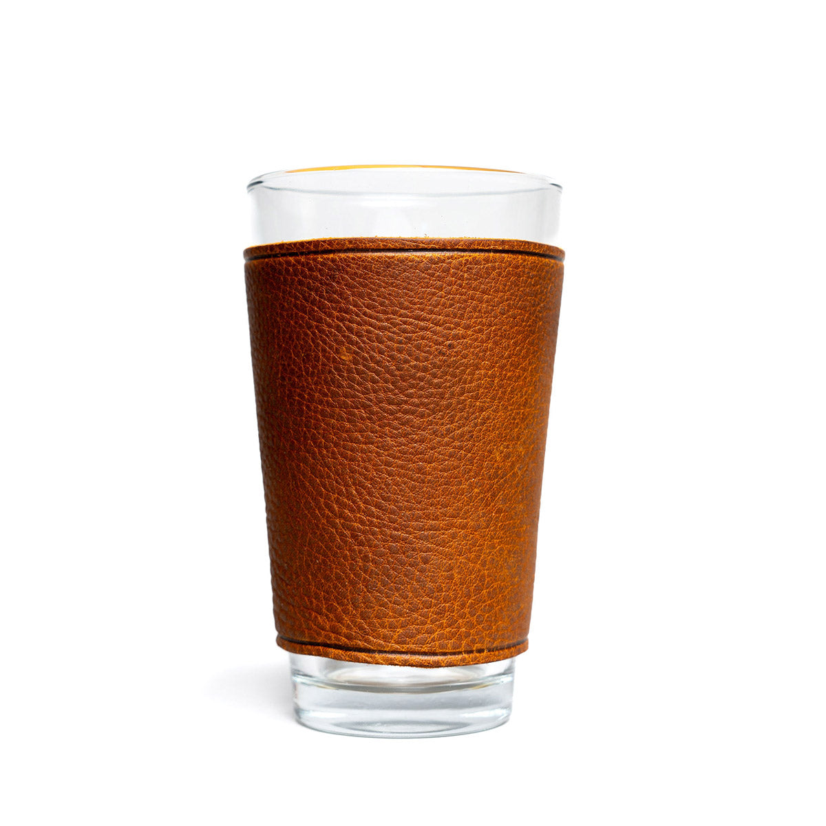 Traveller Leather Pint Glass Set