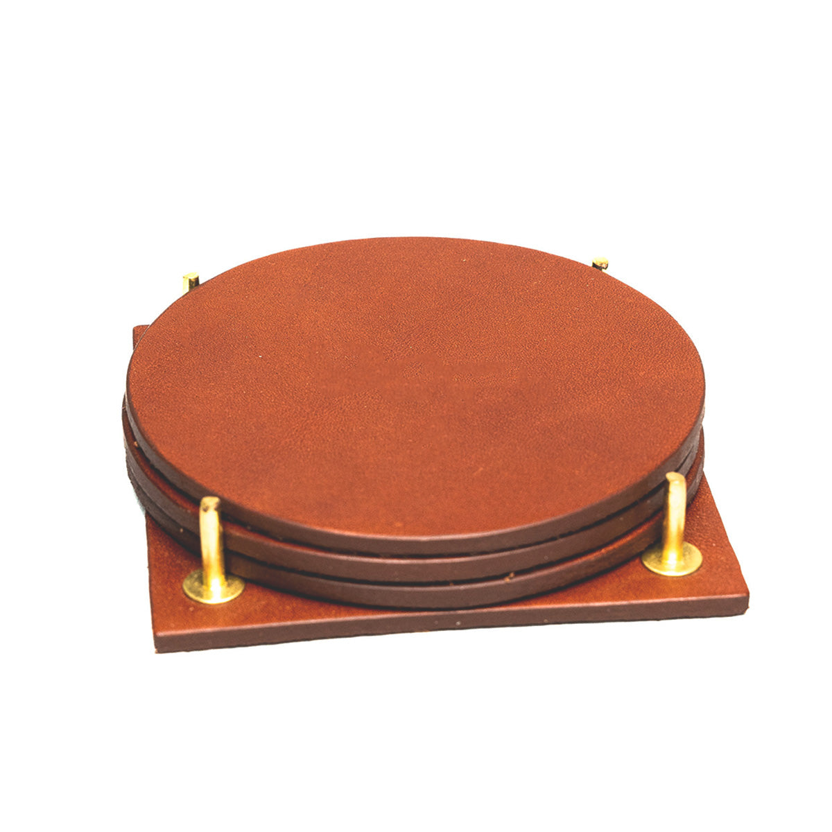 Traveller Leather Coaster Set
