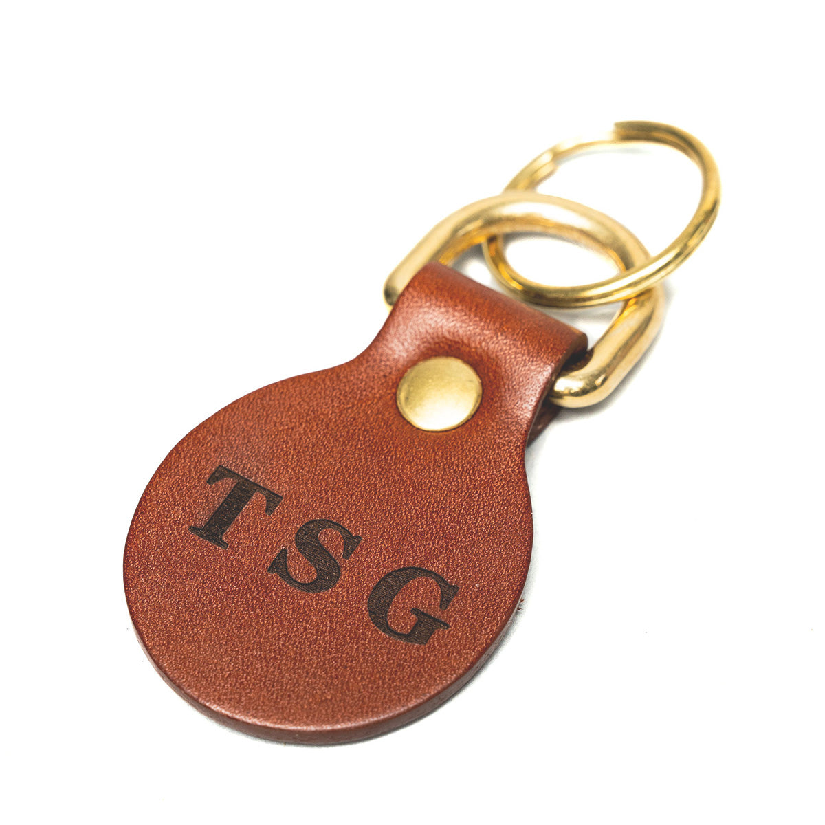 Traveller Round Leather Key Fob