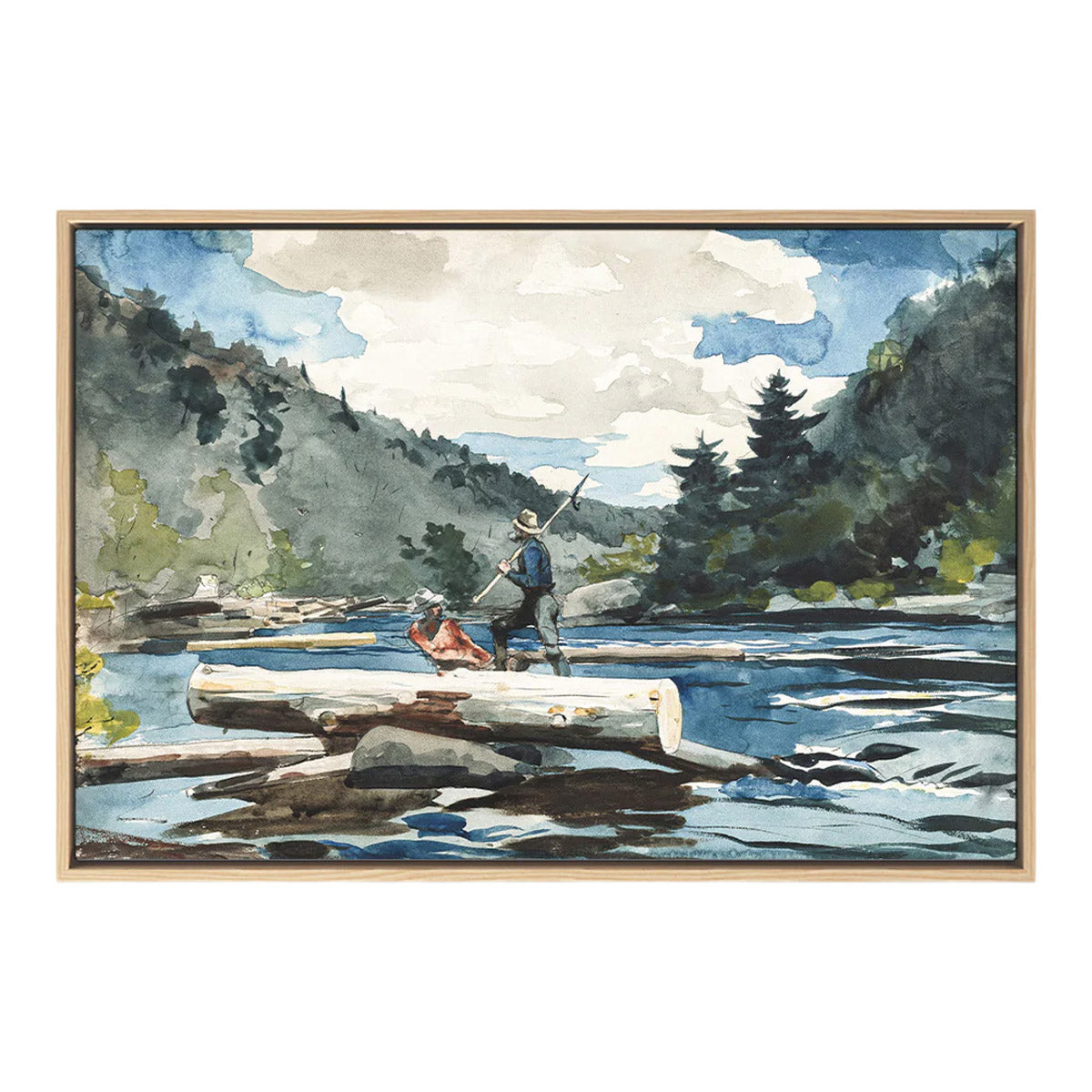 Fishing on River Print