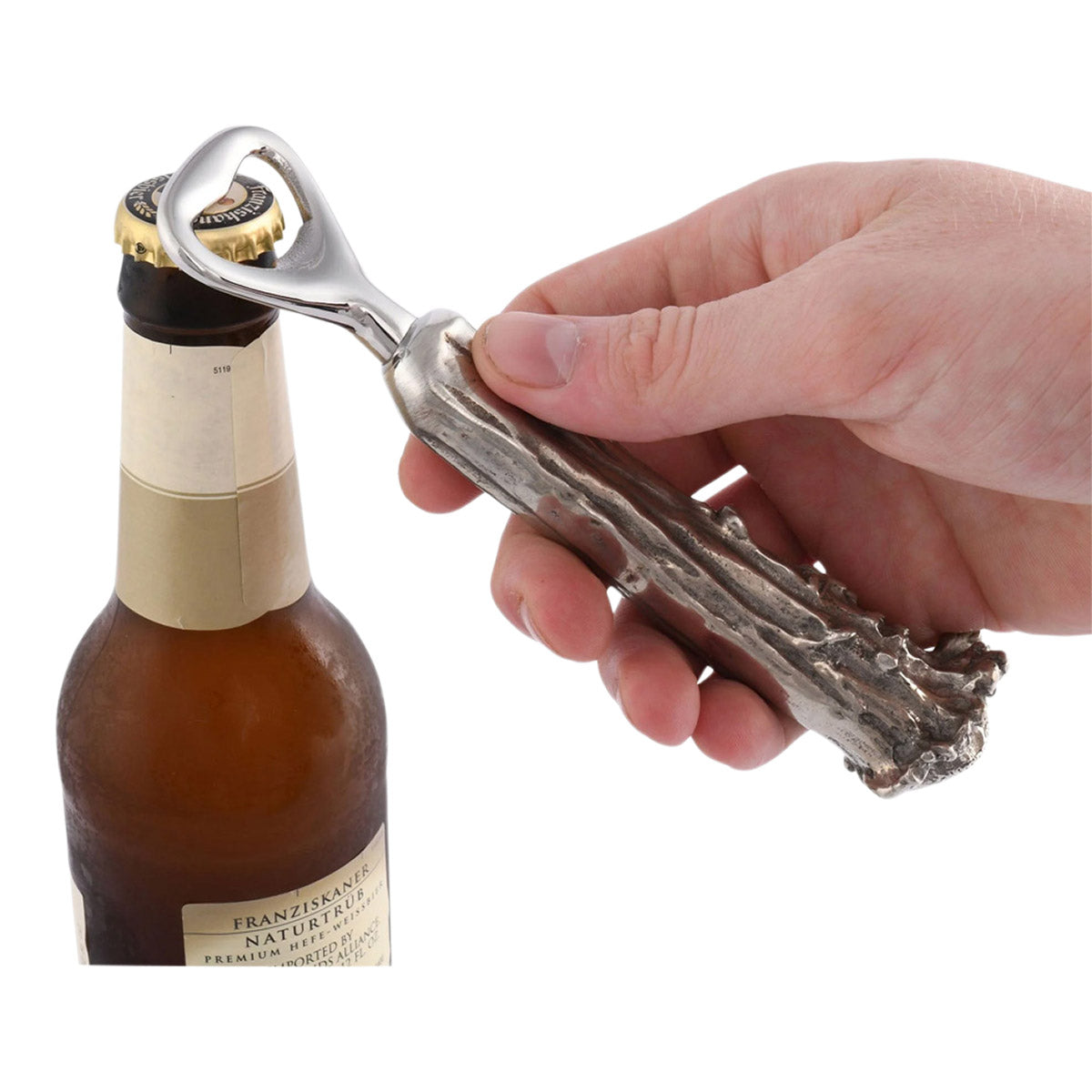 Vagabond House Pewter Antler Bottle Opener