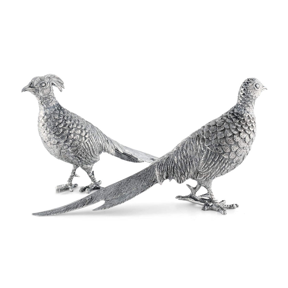 Vagabond House Pewter Pheasant Statuettes