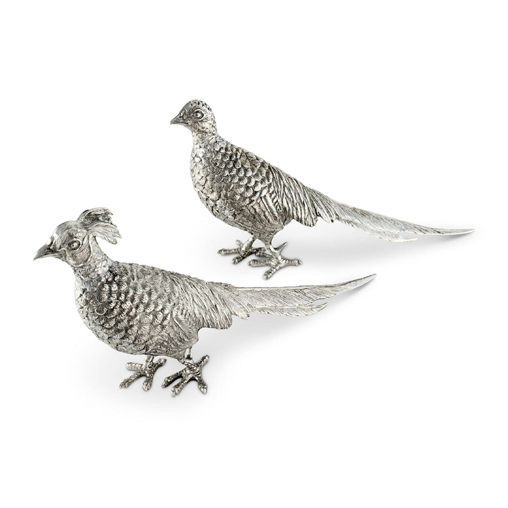 Vagabond House Pewter Pheasant Statuettes