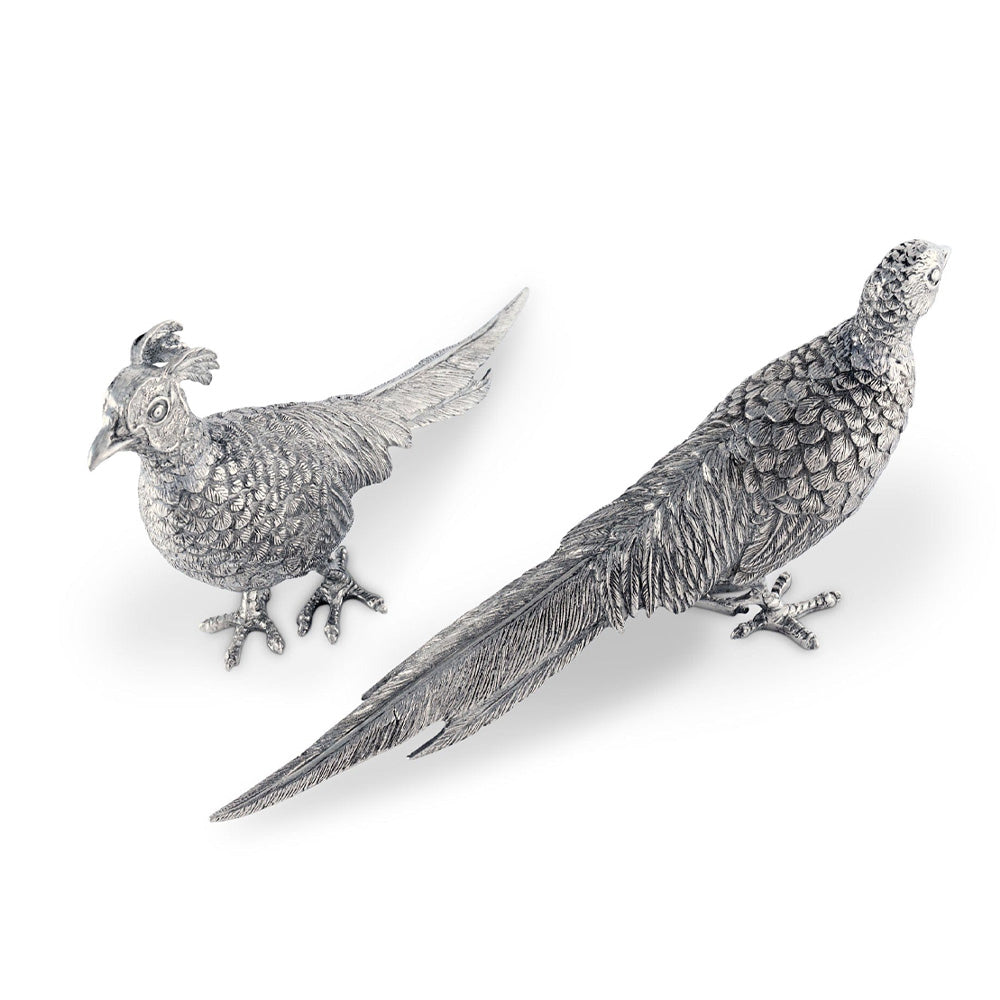 Vagabond House Pewter Pheasant Statuettes