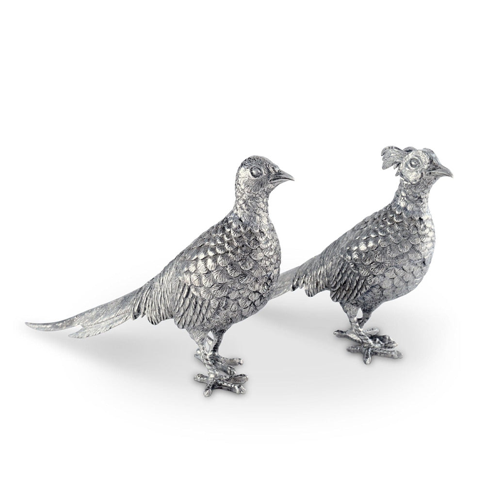 Vagabond House Pewter Pheasant Statuettes