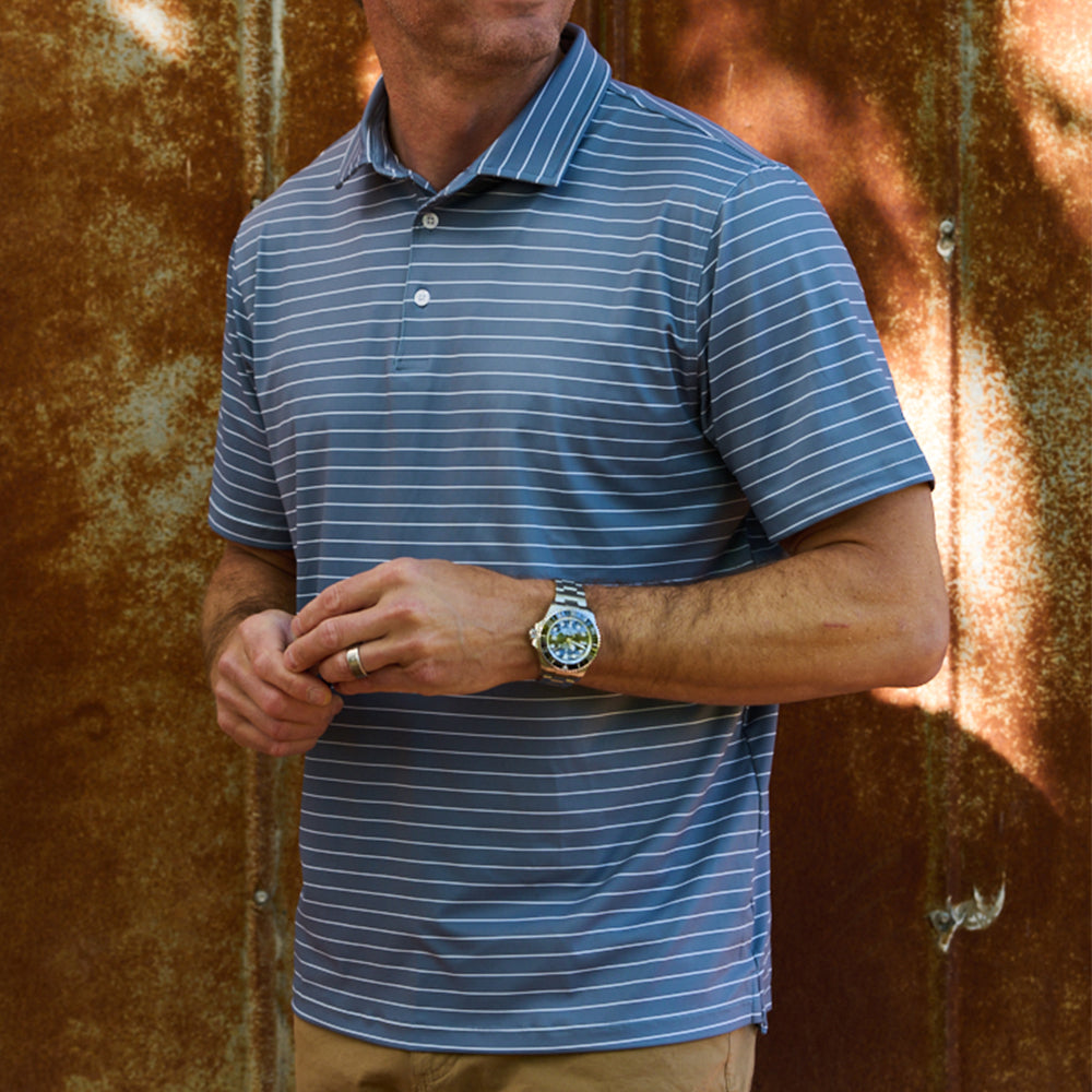 TSG Topper Polo (Slate Reef Stripe)