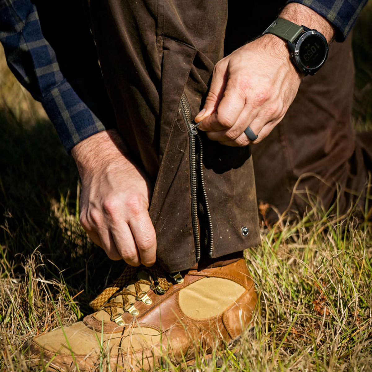 TSG Waxed Briar Chaps (Rustic Olive)