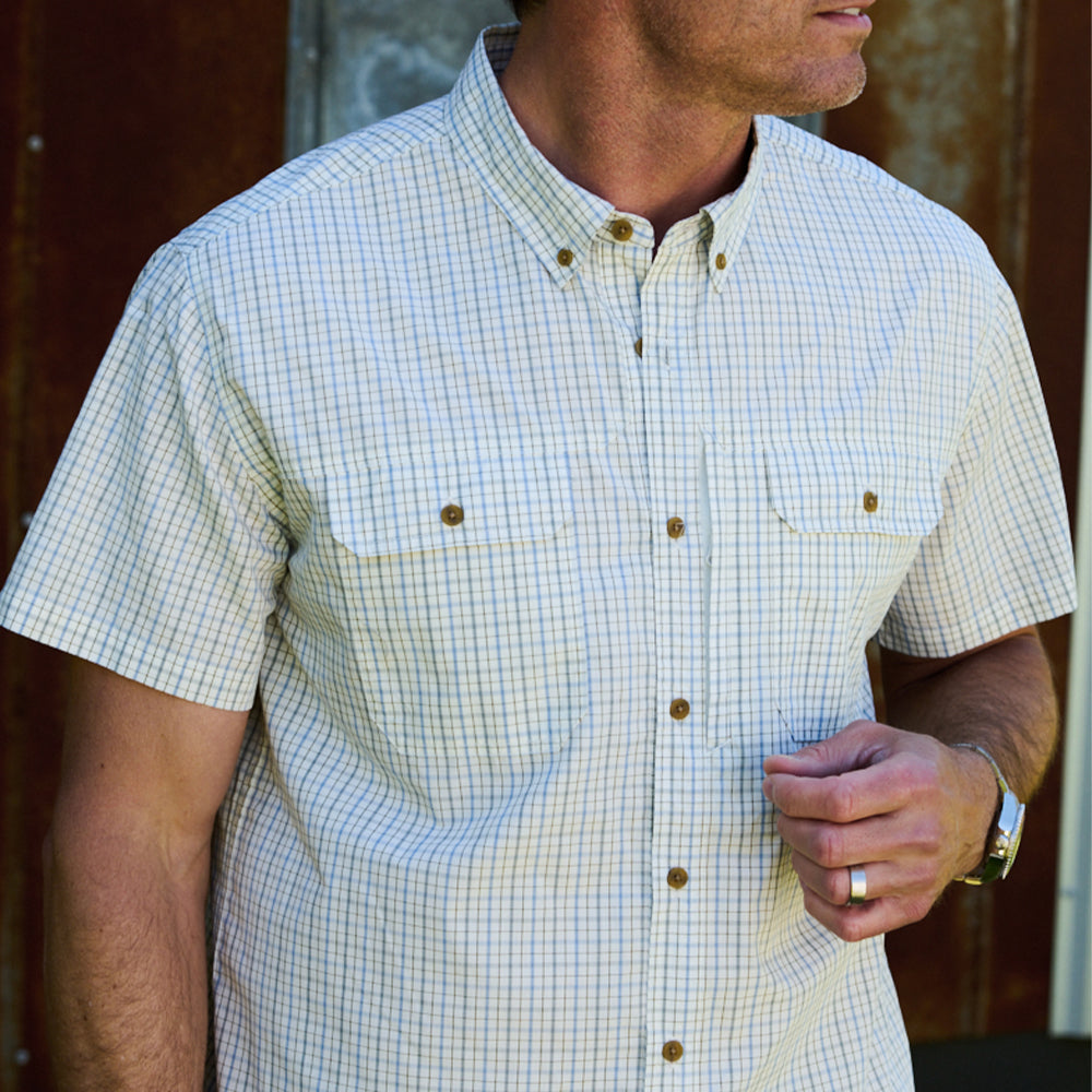 TSG Brooks Bamboo Short Sleeve Shirt (Birch Plaid)