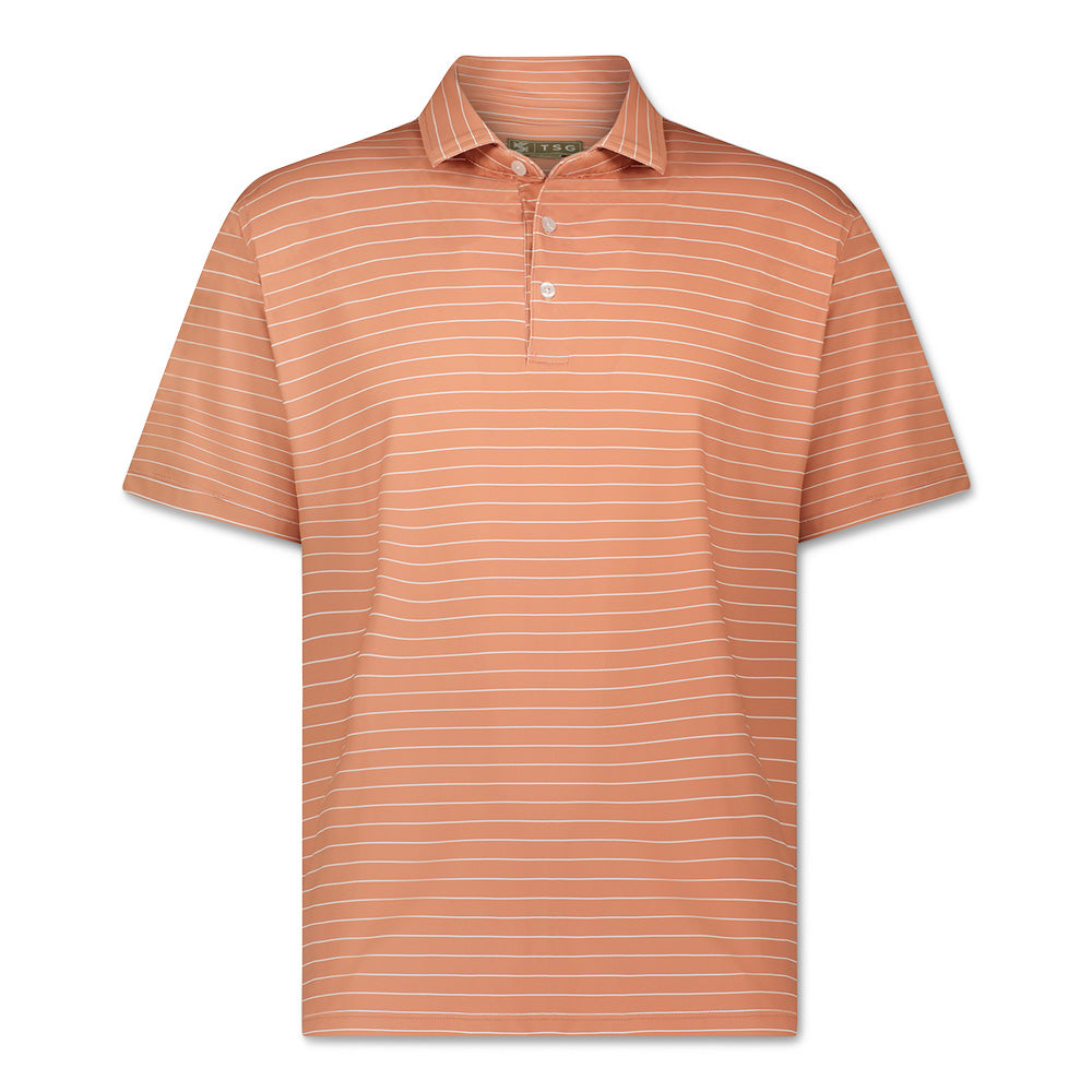 TSG Topper Polo (Rose Reef Stripe)
