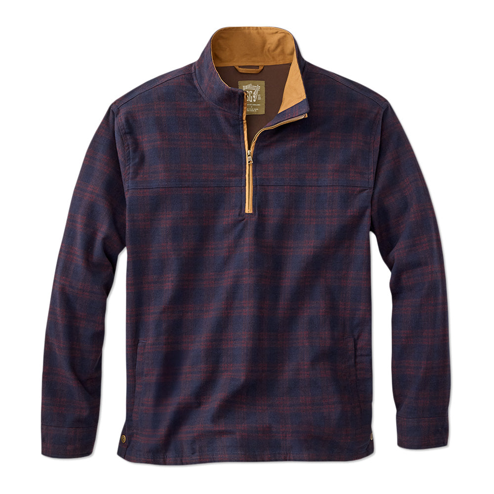 TSG Thames Flannel Pullover (Navy/Maroon Plaid)