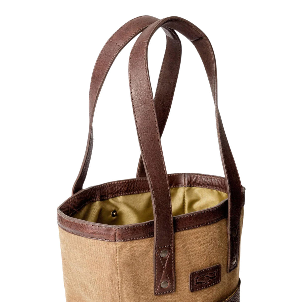 Mission Mercantile Waxed Canvas Two Bottle Wine Tote