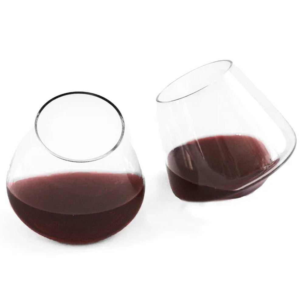 Swoon Living Pair of 12oz Wine Glasses with Stand