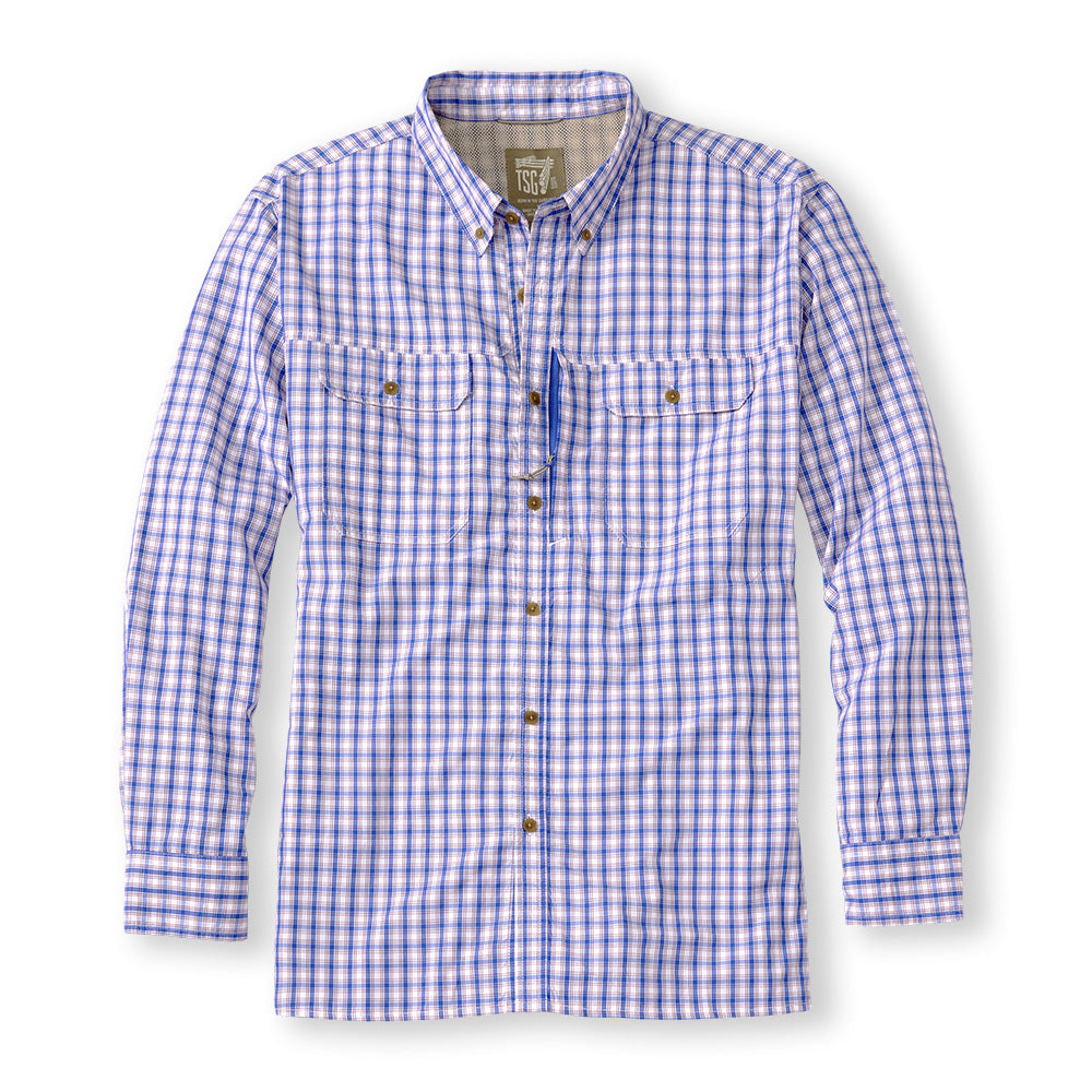 TSG Brooks Bamboo Long Sleeve Shirt (Coastal Check)