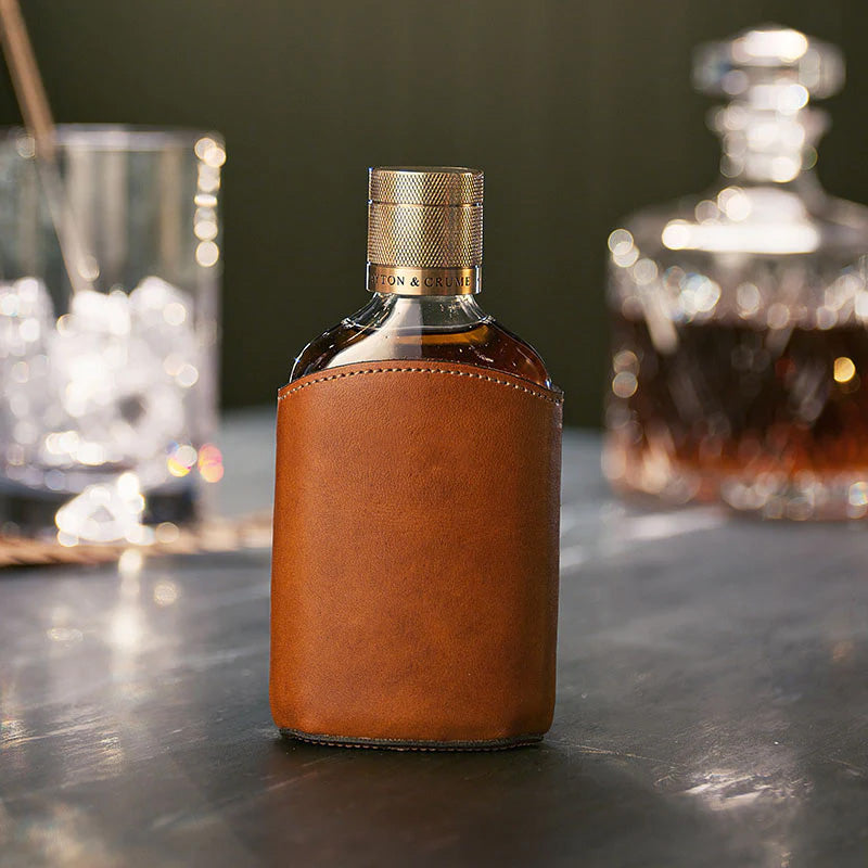 Clayton & Crume Leather & Glass Flask