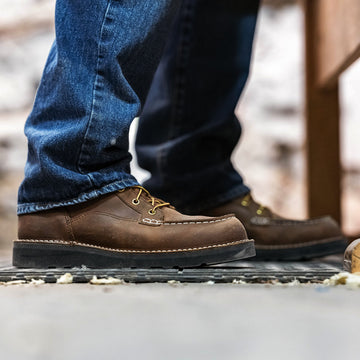 Danner Men's Bull Run Moc Toe Steel Toe 6 in. Boot Brown 9