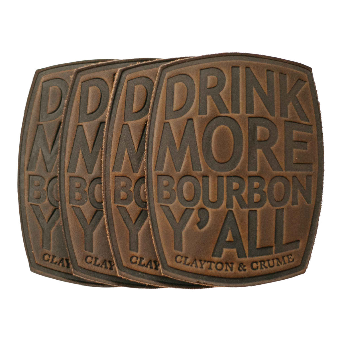 Clayton & Crume Bourbon Barrel Coaster Set