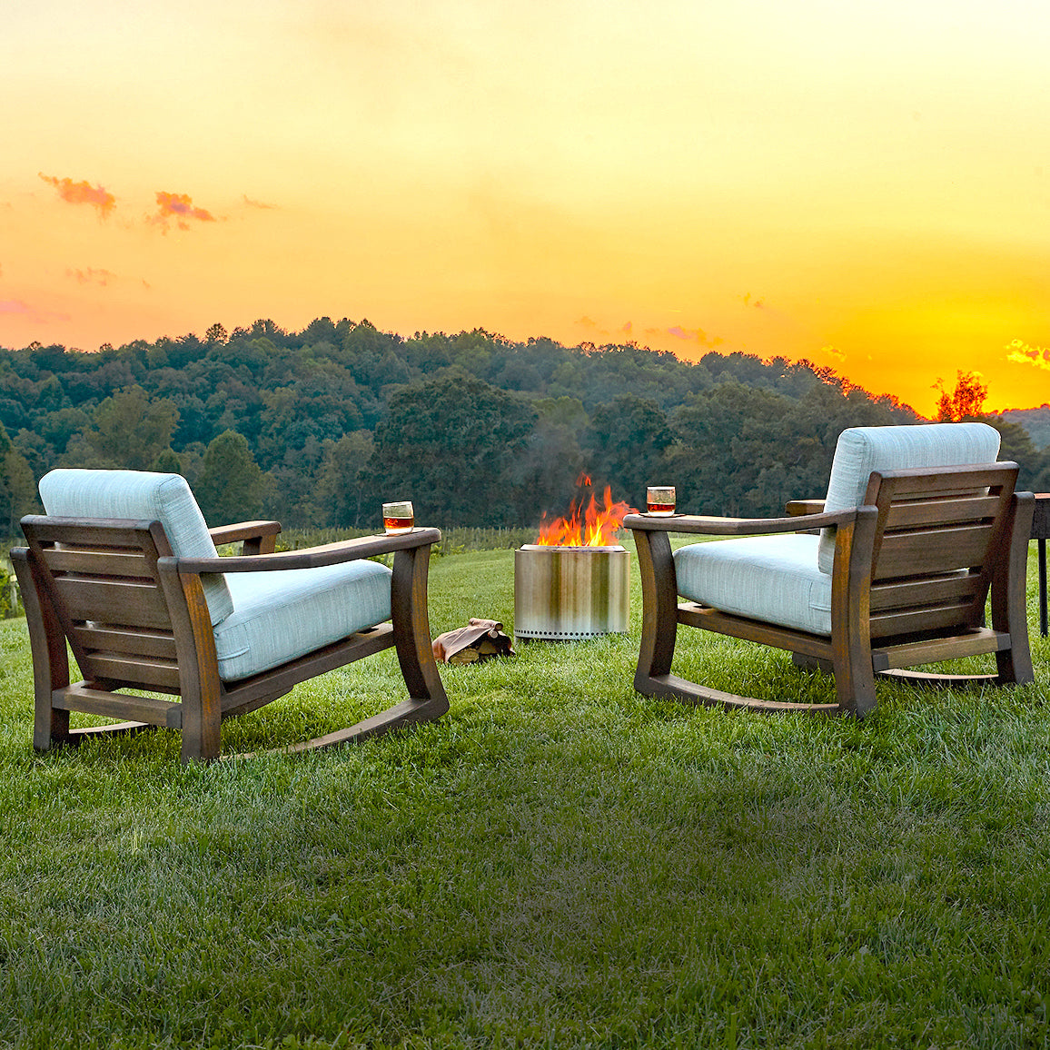 Kerf & Burled Bourbon Rocker Chair