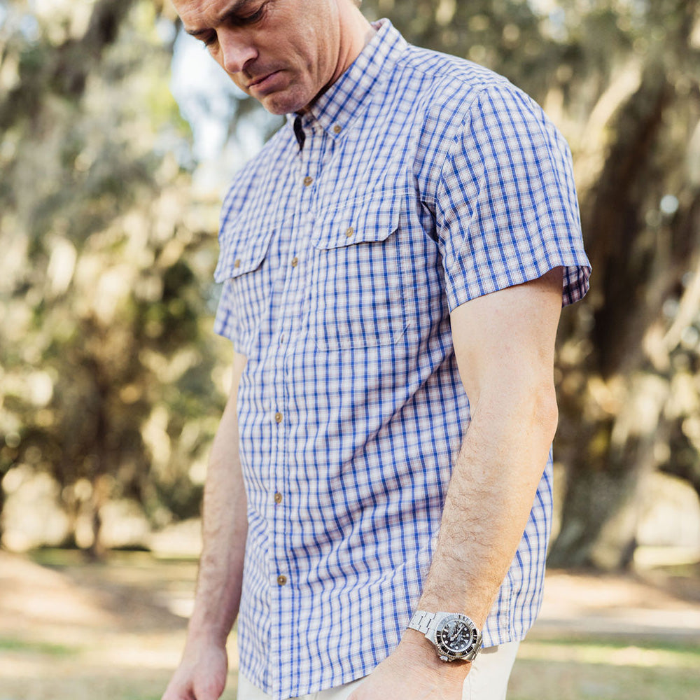 TSG Brooks Bamboo Short Sleeve Shirt (Coastal Check)