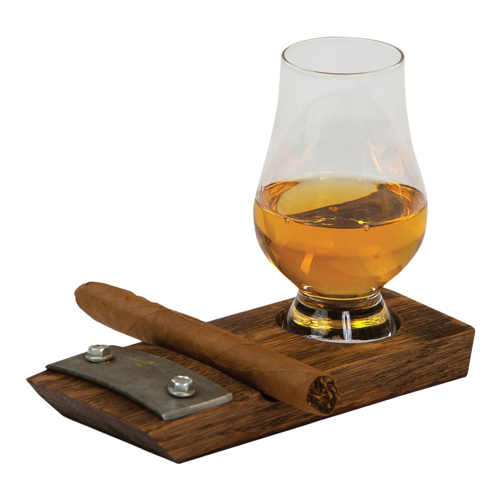 Cigar Holder and Coaster with Whiskey Tasting Glass – Southern