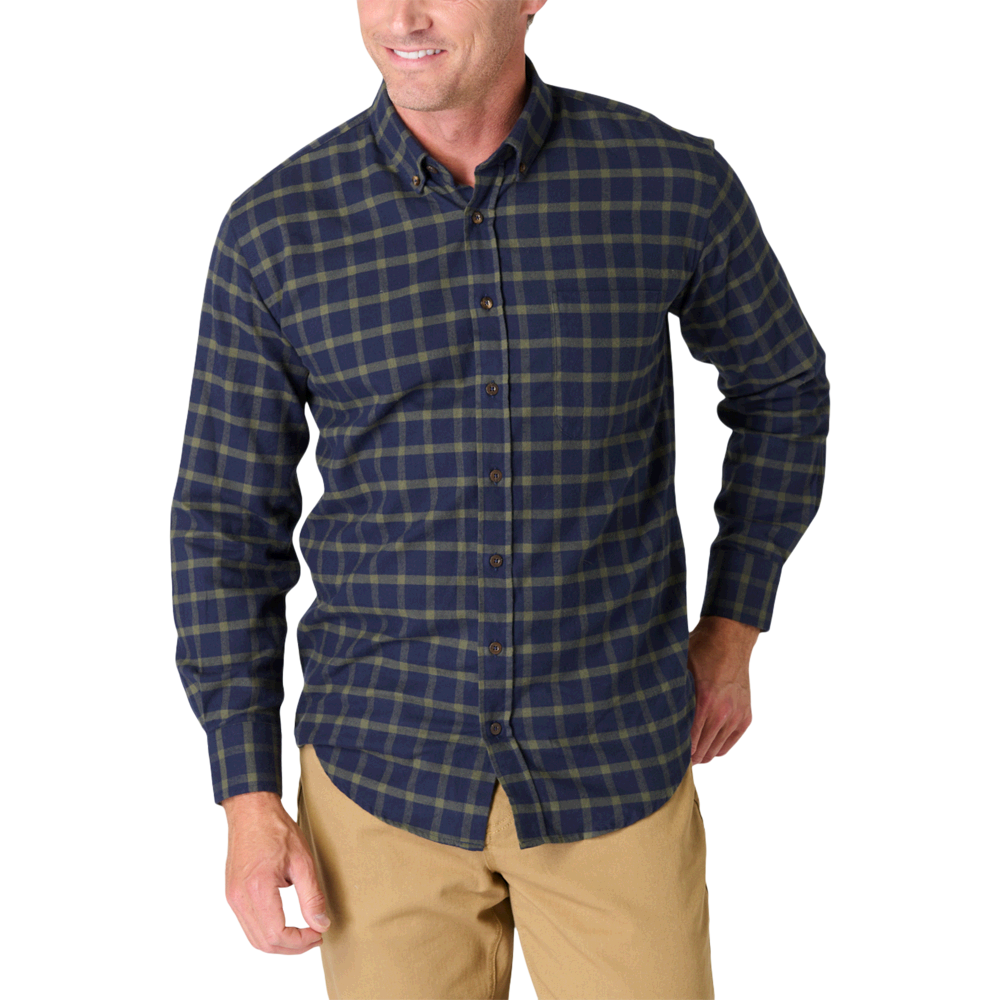 TSG Midweight Flannel Shirt (Navy)