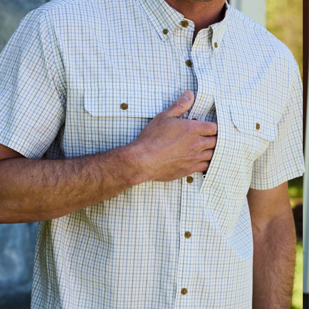 TSG Brooks Bamboo Short Sleeve Shirt (Birch Plaid)