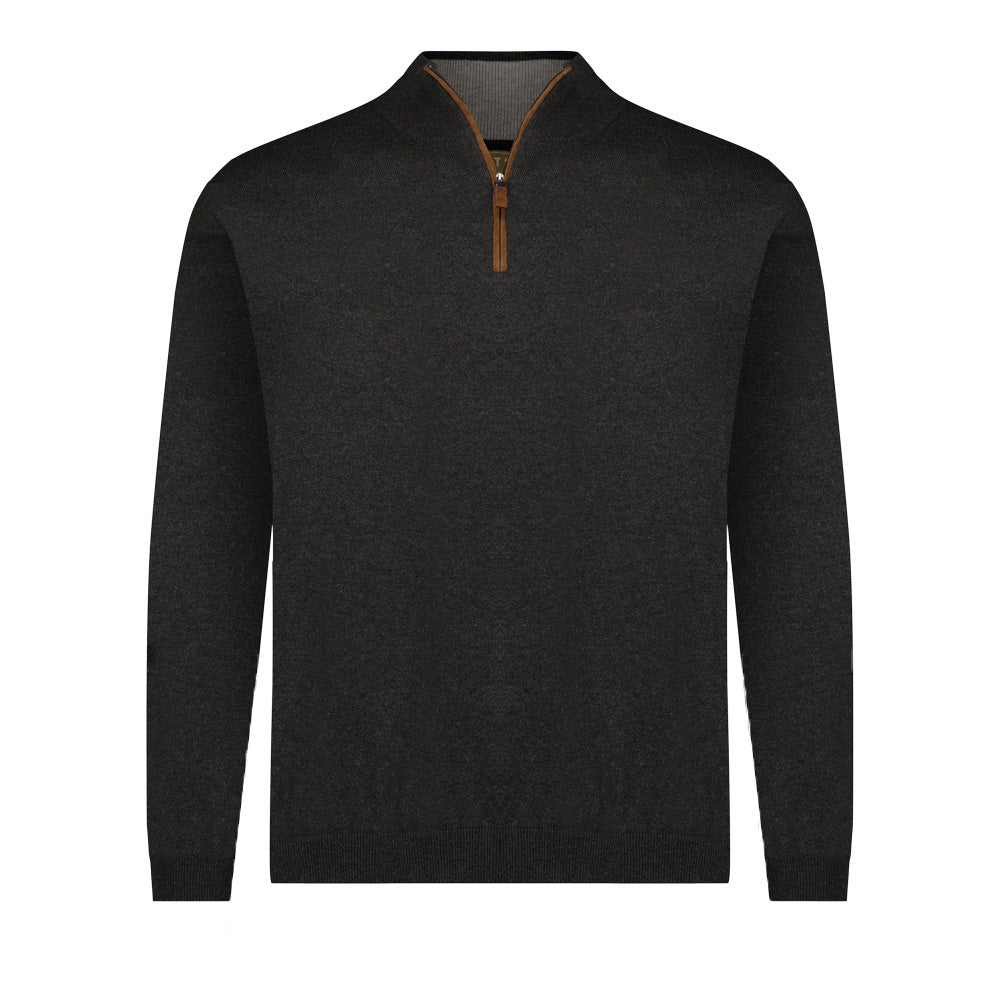 TSG Balsam Cashmere 1/4-Zip Sweater (Charcoal)