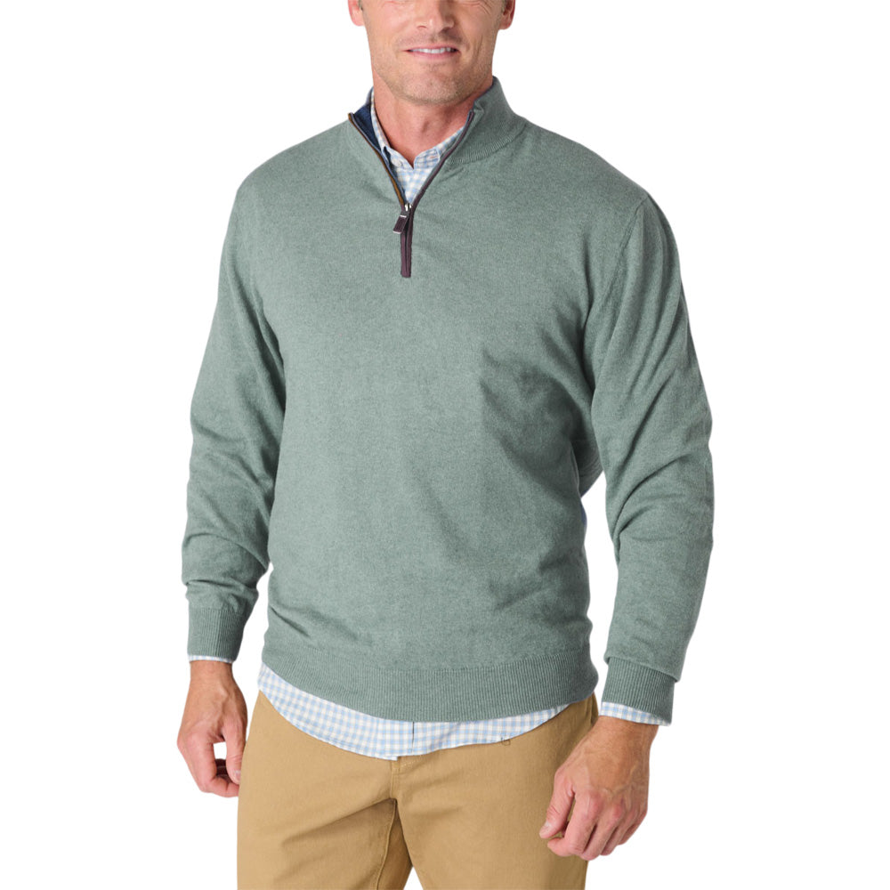 TSG Balsam Cashmere 1/4-Zip Sweater (Moss)