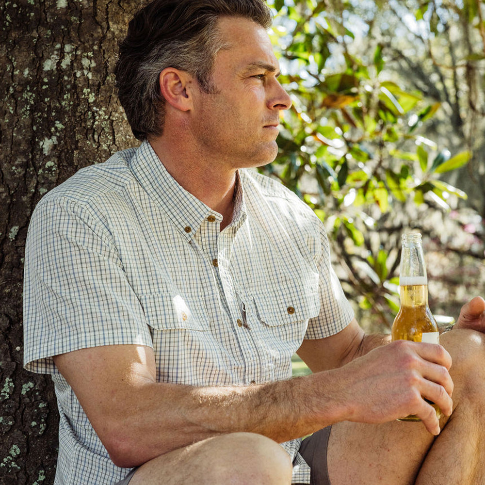 TSG Brooks Bamboo Short Sleeve Shirt (Birch Plaid)