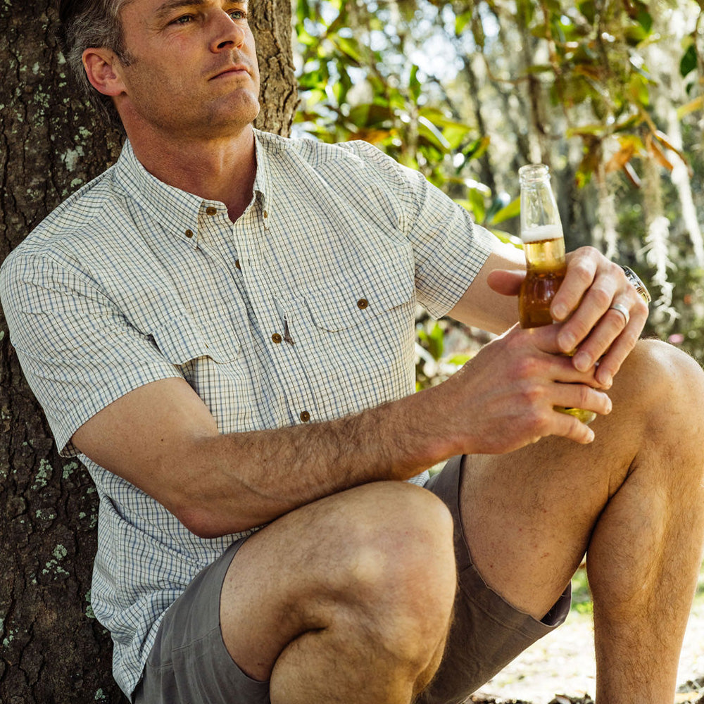 TSG Brooks Bamboo Short Sleeve Shirt (Birch Plaid)