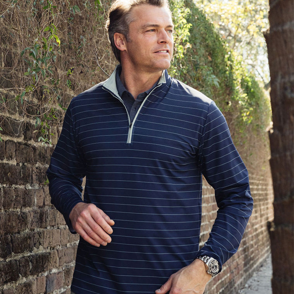 TSG Topper 1/4 Zip (Navy Stripe)