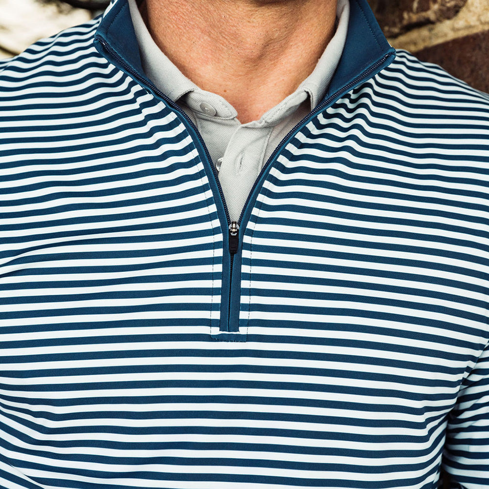 TSG Topper 1/4 Zip (Teal/White Stripe)