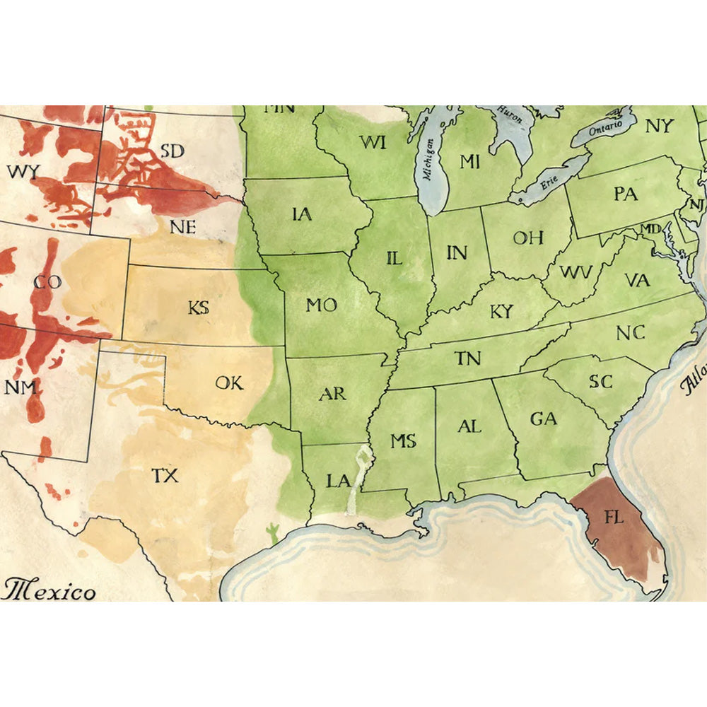 Wild Turkeys of North America Map